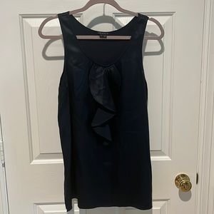Theory Navy Sleeveless Silk Blouse - Size L